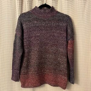 Westbound Purple ombré mock Turtleneck Sweater size PS